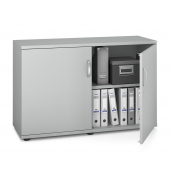 Aktenschrank MULTI M pro 250780, abschlie&szlig;bar, 2x2 OH, lichtgrau, 120x78x42cm (BxHxT)