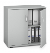 Aktenschrank MULTI M pro 250294, abschlie&szlig;bar, 2 OH, lichtgrau, 80x78x42cm (BxHxT)