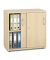 Schiebet&uuml;renschrank MULTI M pro 250321, abschlie&szlig;bar, 2 OH, ahorn, 80x78x42cm (BxHxT)