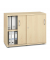 Schiebet&uuml;renschrank MULTI M pro 250309, abschlie&szlig;bar, 2x2 OH, ahorn, 100x78x42cm (BxHxT)