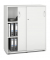Schiebet&uuml;renschrank MULTI M pro 252578, abschlie&szlig;bar, 2x3 OH, wei&szlig;, 120x114x42cm (BxHxT)