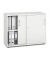 Schiebet&uuml;renschrank MULTI M pro 252586, abschlie&szlig;bar, 2x2 OH, wei&szlig;, 100x78x42cm (BxHxT)