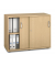 Schiebet&uuml;renschrank MULTI M pro 250310, abschlie&szlig;bar, 2x2 OH, buche, 100x78x42cm (BxHxT)