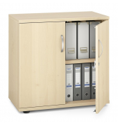 Aktenschrank MULTI M pro 250293, abschlie&szlig;bar, 2 OH, ahorn, 80x78x42cm (BxHxT)