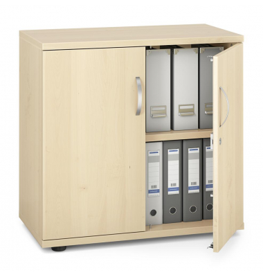 Aktenschrank MULTI M pro 250293, abschlie&szlig;bar, 2 OH, ahorn, 80x78x42cm (BxHxT)