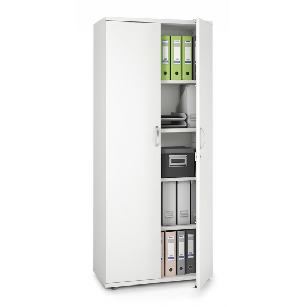 4251635613875 - Flügeltürenschrank MULTI M pro 256537 abschließbar 5 OH weiß 80x189x42cm (BxHxT) 4251635613875 Deskin