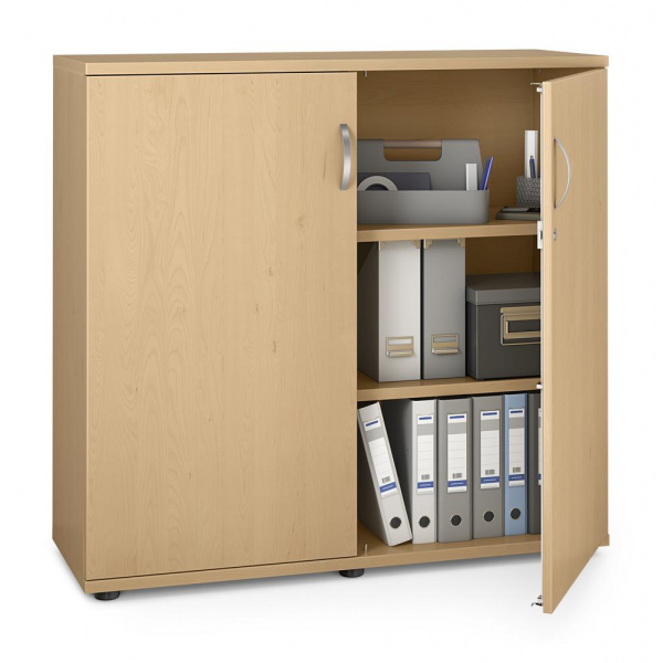 4251635613981 - Flügeltürenschrank MULTI M pro 250782 abschließbar 2x3 OH buche 120x114x42cm (BxHxT) 4251635613981 Deskin