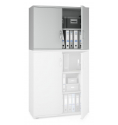 Aufsatzschrank MULTI M pro 250538, abschlie&szlig;bar, 2 OH, lichtgrau, 100x75x42cm (BxHxT)