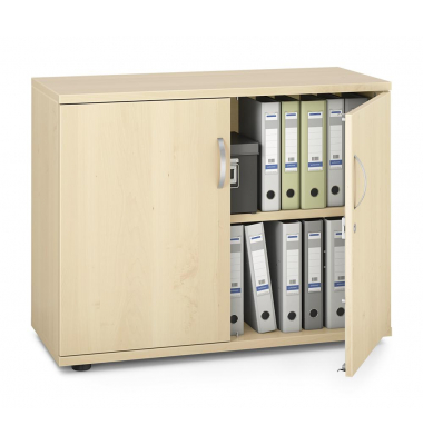 Aktenschrank MULTI M pro 250772, abschlie&szlig;bar, 2 OH, ahorn, 100x78x42cm (BxHxT)