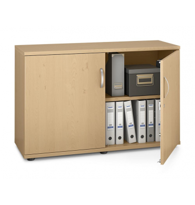 Aktenschrank MULTI M pro 250778, abschlie&szlig;bar, 2x2 OH, buche, 120x78x42cm (BxHxT)