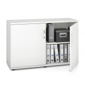 Aktenschrank MULTI M pro 256534, abschlie&szlig;bar, 2x2 OH, wei&szlig;, 120x78x42cm (BxHxT)