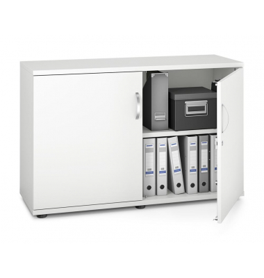 Aktenschrank MULTI M pro 256534, abschlie&szlig;bar, 2x2 OH, wei&szlig;, 120x78x42cm (BxHxT)