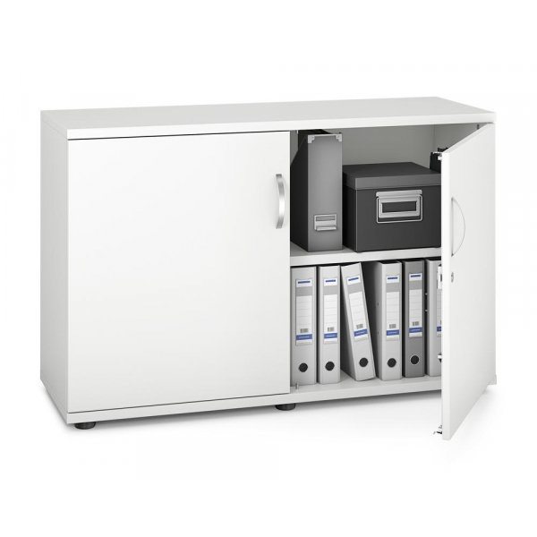 4251635620125 - Flügeltürenschrank MULTI M pro 256534 abschließbar 2x2 OH weiß 120x78x42cm (BxHxT) 4251635620125 Deskin