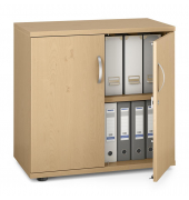 Aktenschrank MULTI M pro 250292, abschlie&szlig;bar, 2 OH, buche, 80x78x42cm (BxHxT)