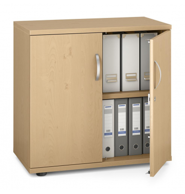 Aktenschrank MULTI M pro 250292, abschlie&szlig;bar, 2 OH, buche, 80x78x42cm (BxHxT)