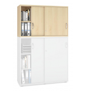 Aufsatzschrank MULTI M pro 250556, abschlie&szlig;bar, 2x2 OH, ahorn, 120x75x42cm (BxHxT)