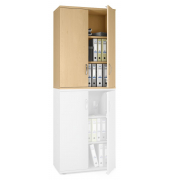 Aufsatzschrank MULTI M pro 263651, abschlie&szlig;bar, 3 OH, buche, 80x111x42cm (BxHxT)