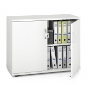 Aktenschrank MULTI M pro 256533, abschlie&szlig;bar, 2 OH, wei&szlig;, 100x78x42cm (BxHxT)