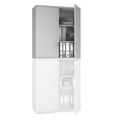 Aufsatzschrank MULTI M pro 263655, abschlie&szlig;bar, 3 OH, lichtgrau, 100x111x42cm (BxHxT)