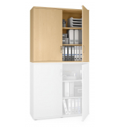 Aufsatzschrank MULTI M pro 263661, abschlie&szlig;bar, 2x3 OH, buche, 120x111x42cm (BxHxT)