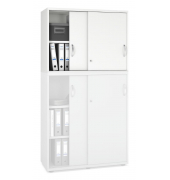 Aufsatzschrank MULTI M pro 250553, abschlie&szlig;bar, 2x2 OH, wei&szlig;, 100x75x42cm (BxHxT)