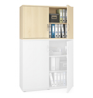 Aufsatzschrank MULTI M pro 250544, abschlie&szlig;bar, 2x2 OH, ahorn, 120x75x42cm (BxHxT)