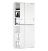 Aufsatzschrank MULTI M pro 253911, abschlie&szlig;bar, 2x3 OH, wei&szlig;, 100x111x42cm (BxHxT)