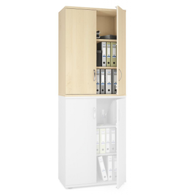 Aufsatzschrank MULTI M pro 263652, abschlie&szlig;bar, 3 OH, ahorn, 80x111x42cm (BxHxT)