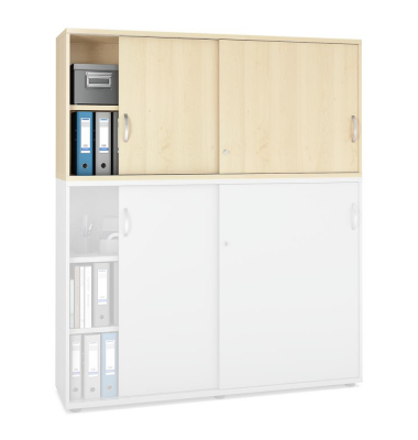 Aufsatzschrank MULTI M pro 272605, abschlie&szlig;bar, 2x2 OH, ahorn, 160x75x42cm (BxHxT)