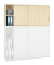 Aufsatzschrank MULTI M pro 272605, abschlie&szlig;bar, 2x2 OH, ahorn, 160x75x42cm (BxHxT)