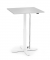 Sitz-Steh-Schreibtisch MODUL Monosäule, elektrisch höhenverstellbar, 71,5-120,5cm (H), 80x80cm (BxT), quadratisch, lichtgrau / w