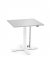 Sitz-Steh-Schreibtisch MODUL Monosäule, elektrisch höhenverstellbar, 71,5-120,5cm (H), 80x80cm (BxT), quadratisch, lichtgrau / w