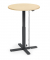 Sitz-Steh-Schreibtisch MODUL Monosäule, elektrisch höhenverstellbar, 71,5-120,5cm (H), 80x80cm (BxT), rund, ahorn / schwarz