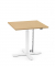 Sitz-Steh-Schreibtisch MODUL Monosäule, elektrisch höhenverstellbar, 71,5-120,5cm (H), 80x80cm (BxT), quadratisch, buche / weiß