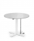 Sitz-Steh-Schreibtisch MODUL Monosäule, elektrisch höhenverstellbar, 71,5-120,5cm (H), 100x80cm (BxT), rund, lichtgrau / weiß