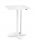 Sitz-Steh-Schreibtisch MODUL Monosäule, elektrisch höhenverstellbar, 71,5-120,5cm (H), 80x80cm (BxT), quadratisch, weiß / weiß