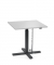 Sitz-Steh-Schreibtisch MODUL Monosäule, elektrisch höhenverstellbar, 71,5-120,5cm (H), 80x80cm (BxT), quadratisch, lichtgrau / s