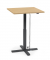 Sitz-Steh-Schreibtisch MODUL Monosäule, elektrisch höhenverstellbar, 71,5-120,5cm (H), 80x80cm (BxT), quadratisch, buche / schwa