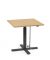 Sitz-Steh-Schreibtisch MODUL Monosäule, elektrisch höhenverstellbar, 71,5-120,5cm (H), 80x80cm (BxT), quadratisch, buche / schwa