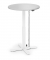 Sitz-Steh-Schreibtisch MODUL Monosäule, elektrisch höhenverstellbar, 71,5-120,5cm (H), 80x80cm (BxT), rund, lichtgrau / weiß