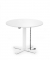 Sitz-Steh-Schreibtisch MODUL Monosäule, elektrisch höhenverstellbar, 71,5-120,5cm (H), 100x80cm (BxT), rund, weiß / weiß