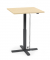 Sitz-Steh-Schreibtisch MODUL Monosäule, elektrisch höhenverstellbar, 71,5-120,5cm (H), 80x80cm (BxT), quadratisch, ahorn / schwa