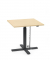 Sitz-Steh-Schreibtisch MODUL Monosäule, elektrisch höhenverstellbar, 71,5-120,5cm (H), 80x80cm (BxT), quadratisch, ahorn / schwa