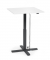 Sitz-Steh-Schreibtisch MODUL Monosäule, elektrisch höhenverstellbar, 71,5-120,5cm (H), 80x80cm (BxT), quadratisch, weiß / schwar