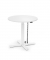 Sitz-Steh-Schreibtisch MODUL Monosäule, elektrisch höhenverstellbar, 71,5-120,5cm (H), 80x80cm (BxT), rund, weiß / weiß