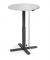 Sitz-Steh-Schreibtisch MODUL Monosäule, elektrisch höhenverstellbar, 71,5-120,5cm (H), 80x80cm (BxT), rund, lichtgrau / schwarz