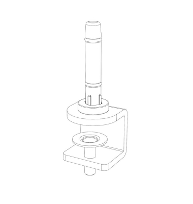Befestigungsklemmen für Tischtrennwand Luna (H387)