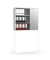 Aufsatzschrank MULTI M pro 257428, abschlie&szlig;bar, 2x3 OH, lichtgrau/alusilber, 120x111x42cm (BxHxT)