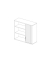 Aufsatzschrank MULTI M pro 257428, abschlie&szlig;bar, 2x3 OH, lichtgrau/alusilber, 120x111x42cm (BxHxT)