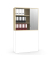 Aufsatzschrank MULTI M pro 257429, abschlie&szlig;bar, 2x3 OH, buche/alusilber, 120x111x42cm (BxHxT)